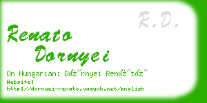 renato dornyei business card